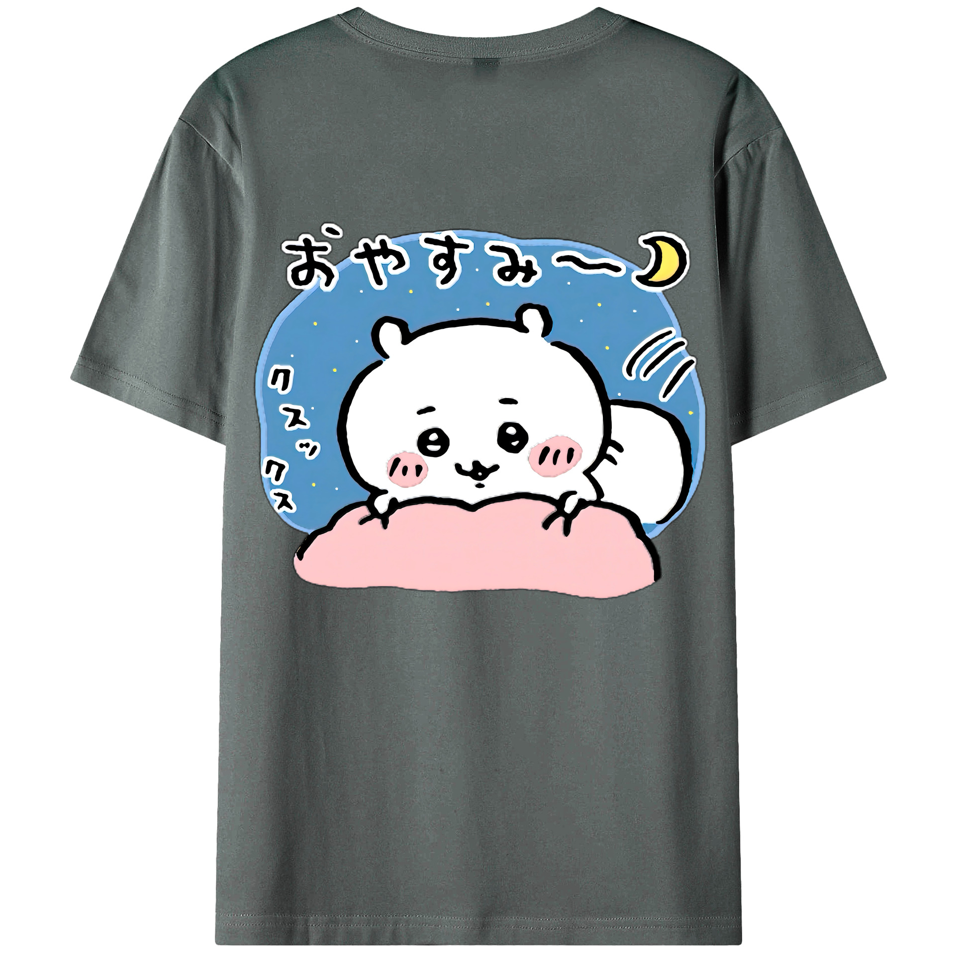 （画像用） ちいかわ ちいかわ Chii-kawa chiikawa 綿100％ メンズ半袖Tシャツ（バックプリント） 通気性